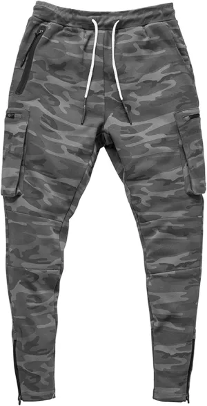 Men's Lightweight Casual Joggers Pants Elastic Waist Drawstring Cargo Sweatpants Multi-Pockets Athletic Trousers