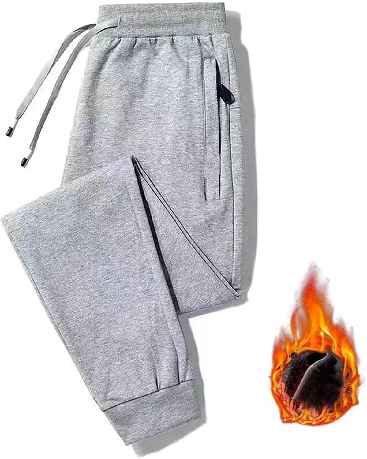 Men's Lightweight Jogger Pants Winter Plush Pants Men's Warm Small Foot Guard Pants Spring and Sweatpants Trousers