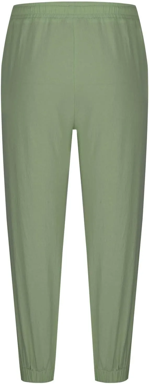 Men's Linen Pants for Summer Straight Leg Comfy Fit Baggy Cropped Solid Trouser Slacks Summer with Pockets