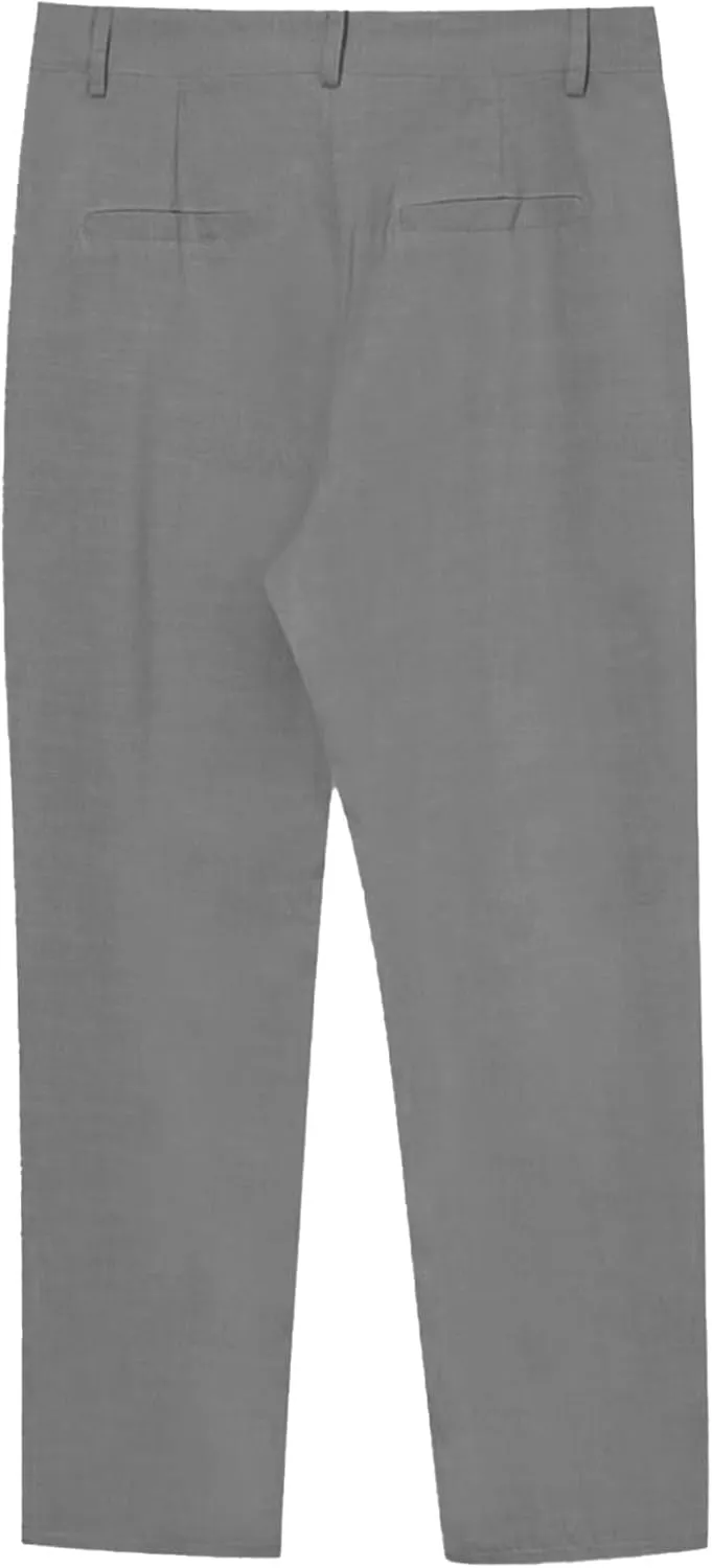 Mens Linen Pants Yoga Beach Loose Fit Casual Pants Lightweight Breathable Elastic Waist Drawstring Baggy Trousers