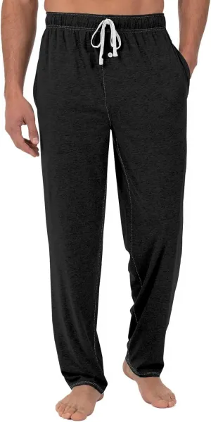 Mens Pajama Pants Soft Lightweight Drawstring Straight Leg Sleep Cotton Lounge Pants Loose Sleepwear with Pockets