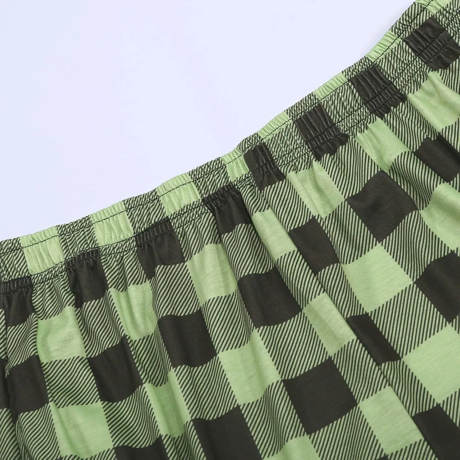 Mens Pajama Pants Wide-Legged Plaid Printed Drawstring Pockets Casual Pants Fall and Winter Sleepwear Pants