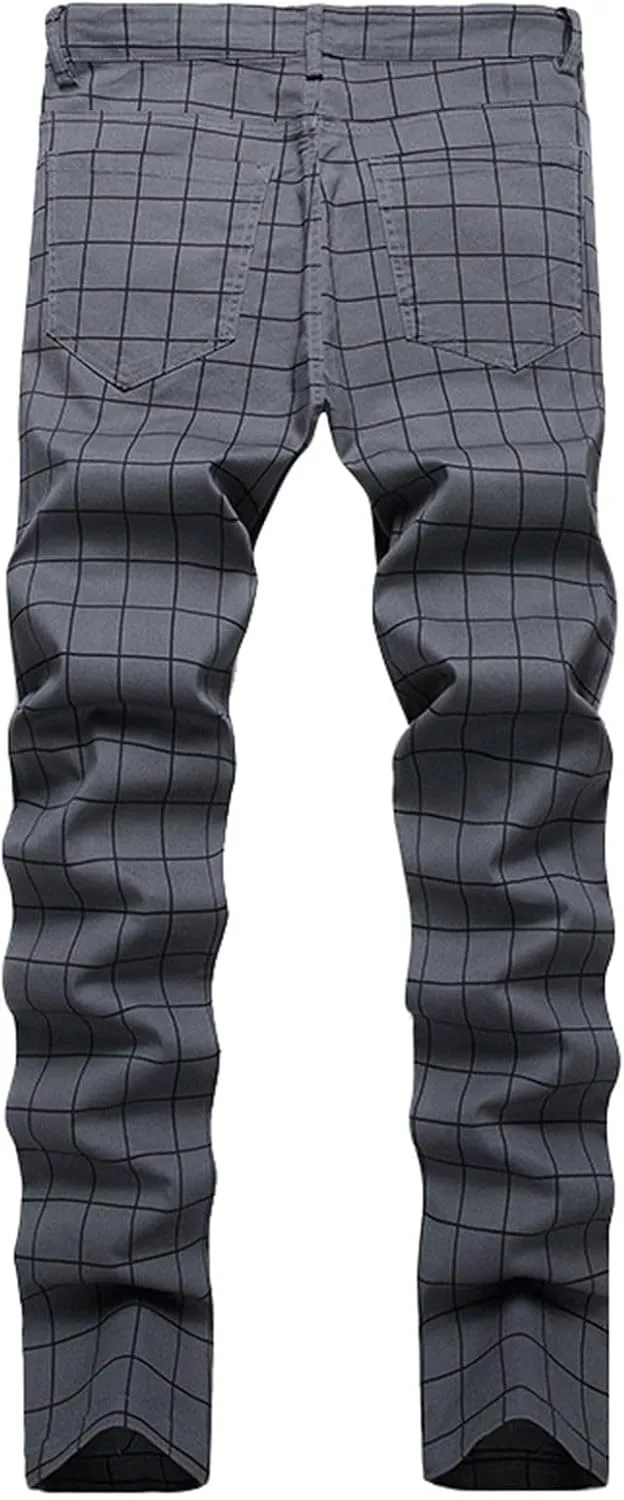 Men's Premium Comfort Classic Fit Jeans Straight Leg Stretch Fashion Pants Wide Leg Trousers Pants Men Relaxed Fit