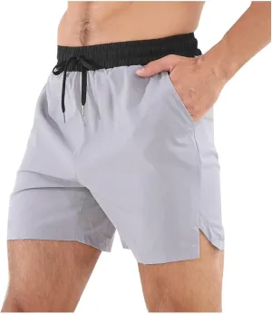 Mens Quick Dry Workout Shorts Lightweight Mesh Gym Athletic Shorts Elastic Training Running Sport Jogger with Pocket