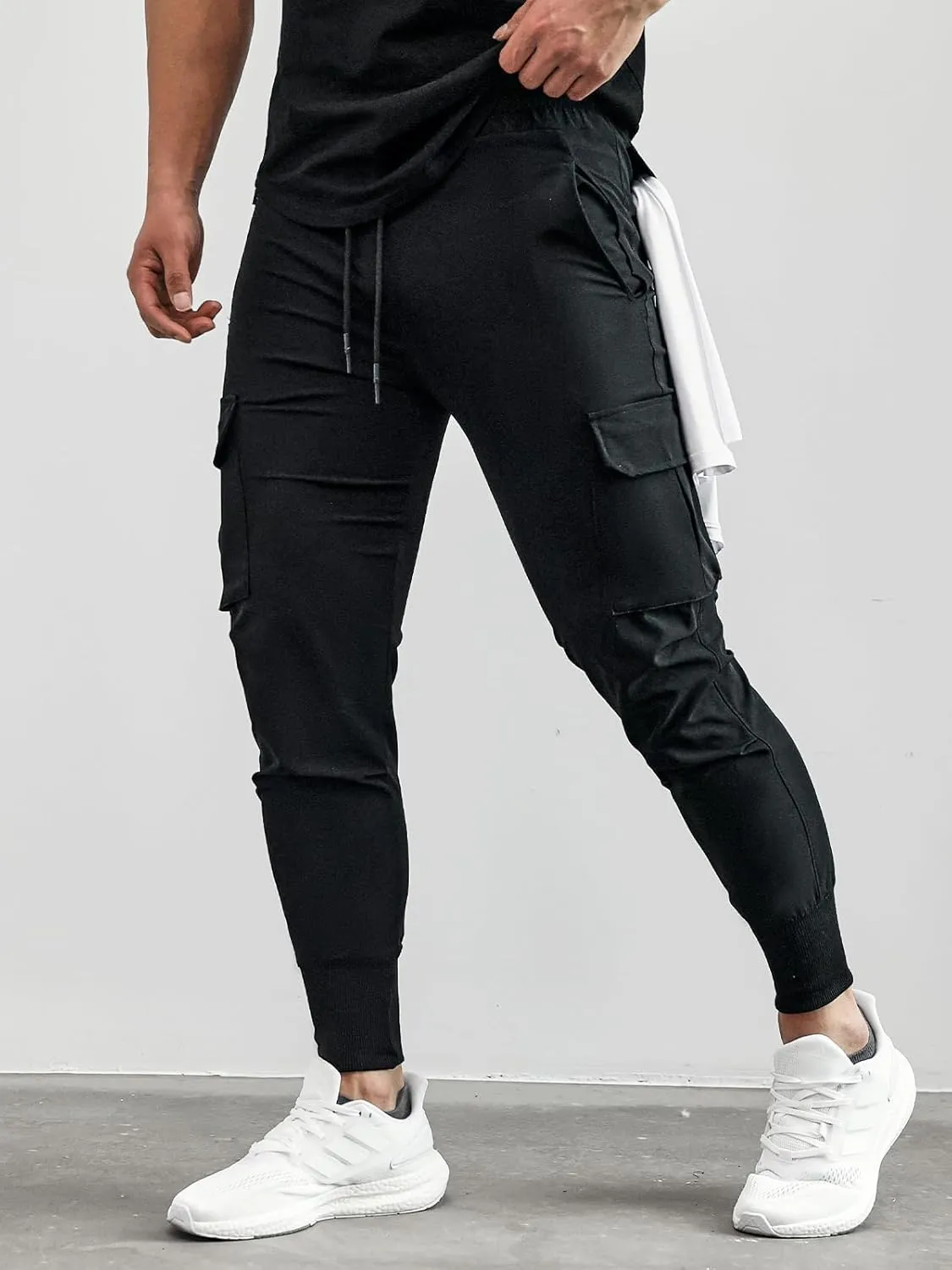 Men's Sweatpants All Condition Cargo Jogger Quick Dry Breathable Stretchy Waterproof Running Workout