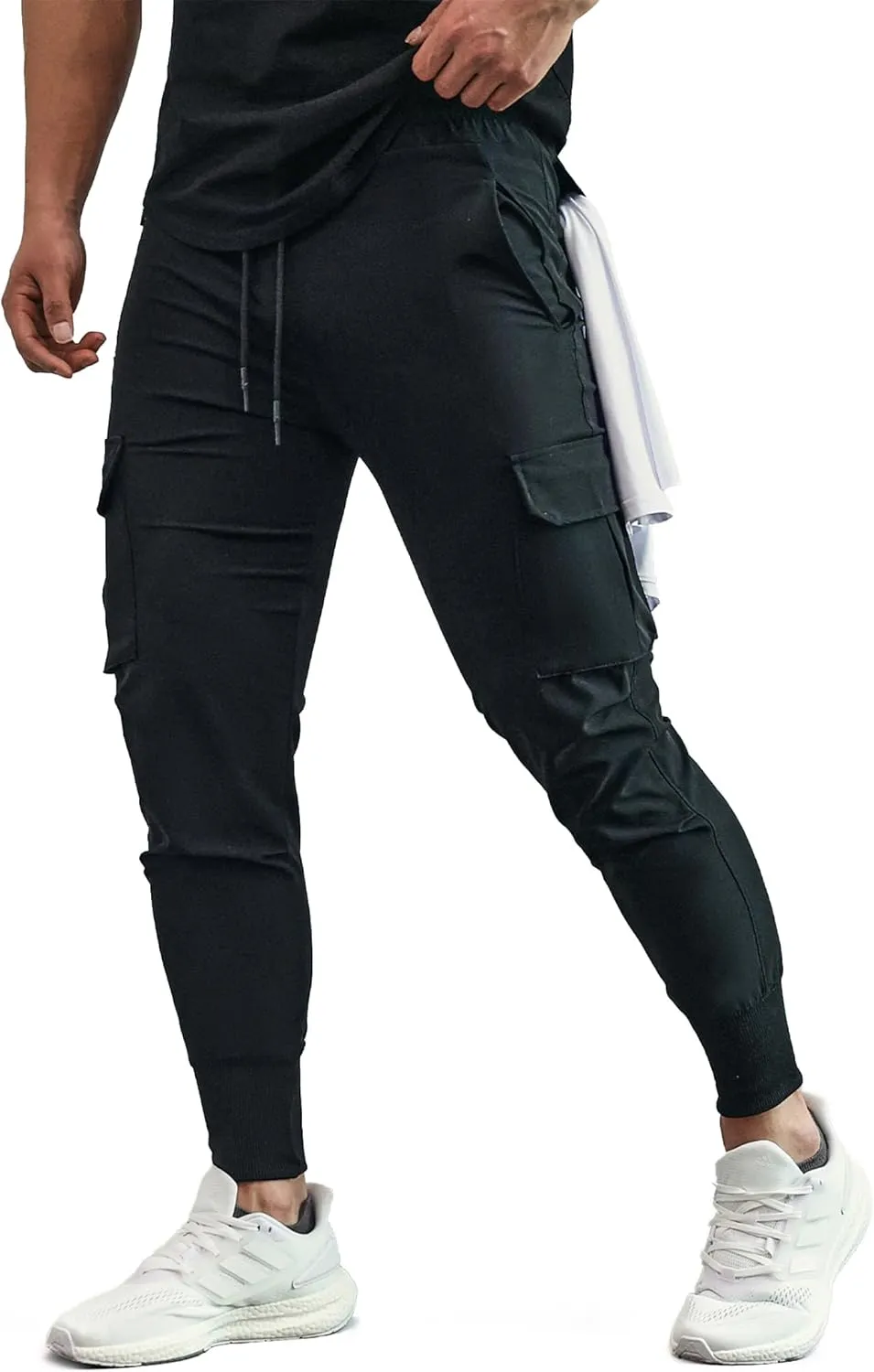 Men's Sweatpants All Condition Cargo Jogger Quick Dry Breathable Stretchy Waterproof Running Workout