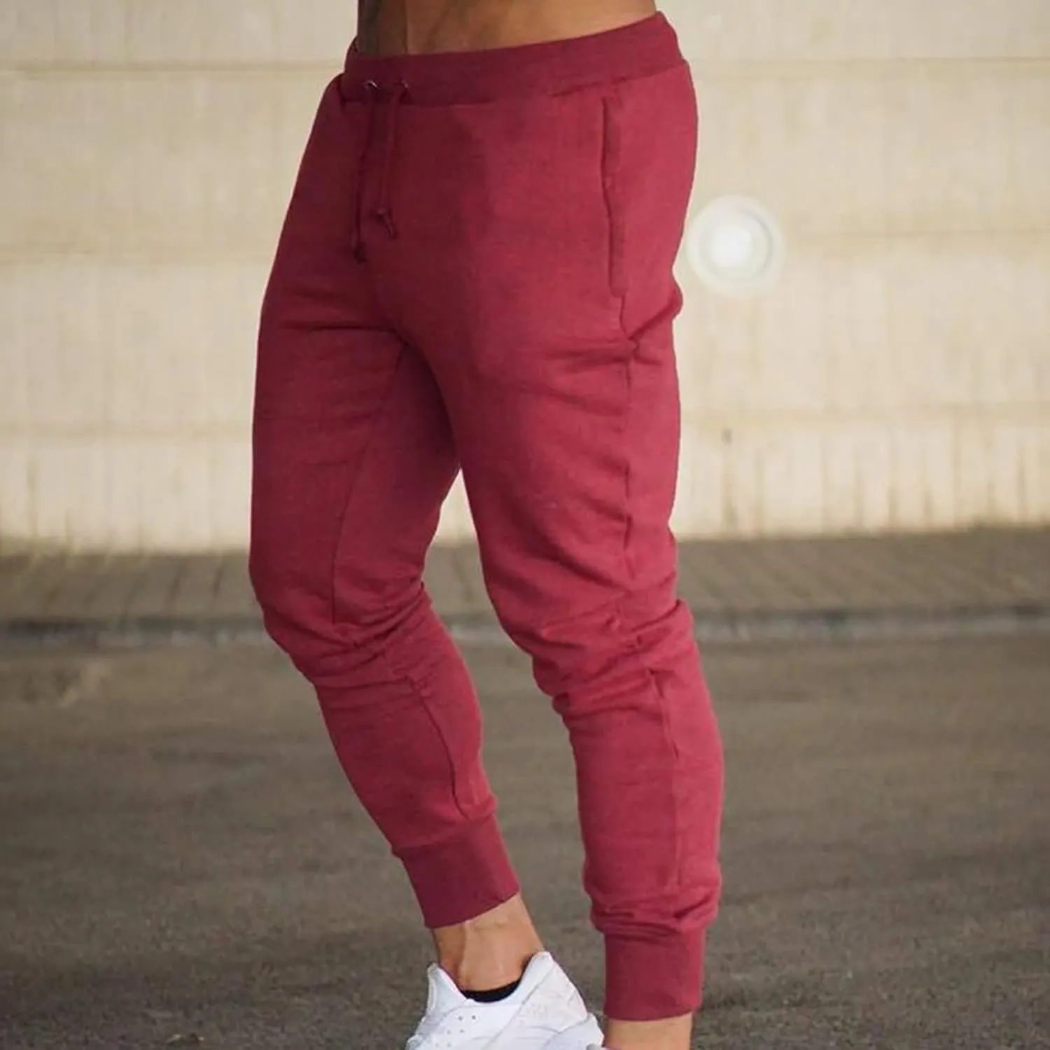Mens Sweatpants Open Bottom Sweatpants for Men Loose Fit Men's Cotton Sweatpants Athletic Lounge Pants with Pockets 2024
