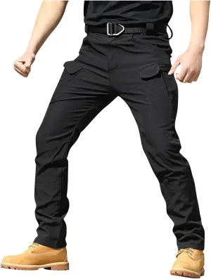 Men's Tactical Pants Cargo Hiking Pants with Multi Pockets Water Resistant Relaxed Fit Quick Dry Work Pants