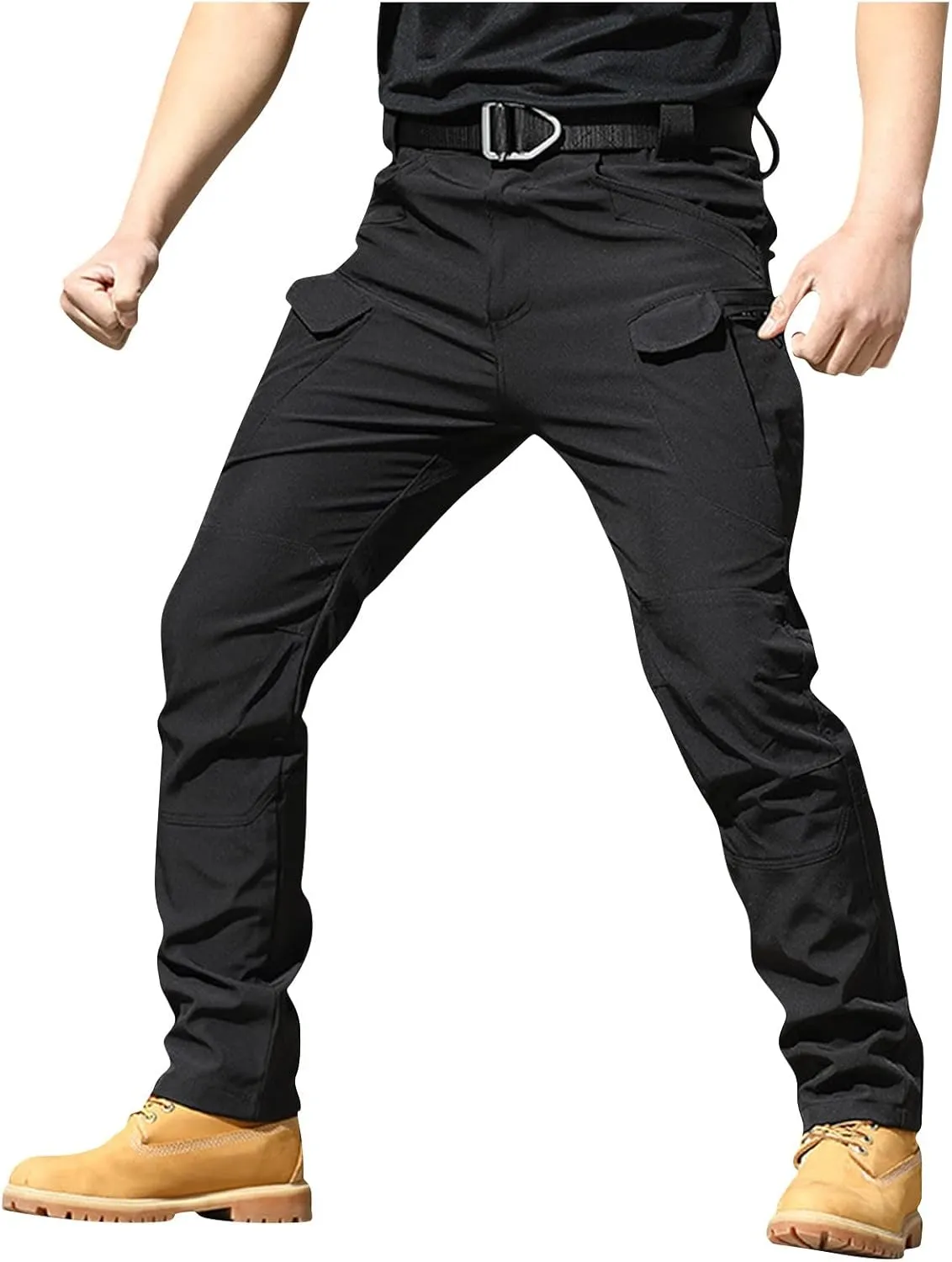 Men's Tactical Pants Cargo Hiking Pants with Multi Pockets Water Resistant Relaxed Fit Quick Dry Work Pants