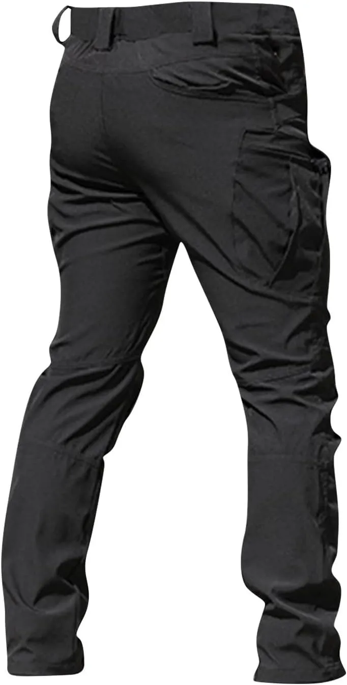 Men's Tactical Pants Cargo Hiking Pants with Multi Pockets Water Resistant Relaxed Fit Quick Dry Work Pants