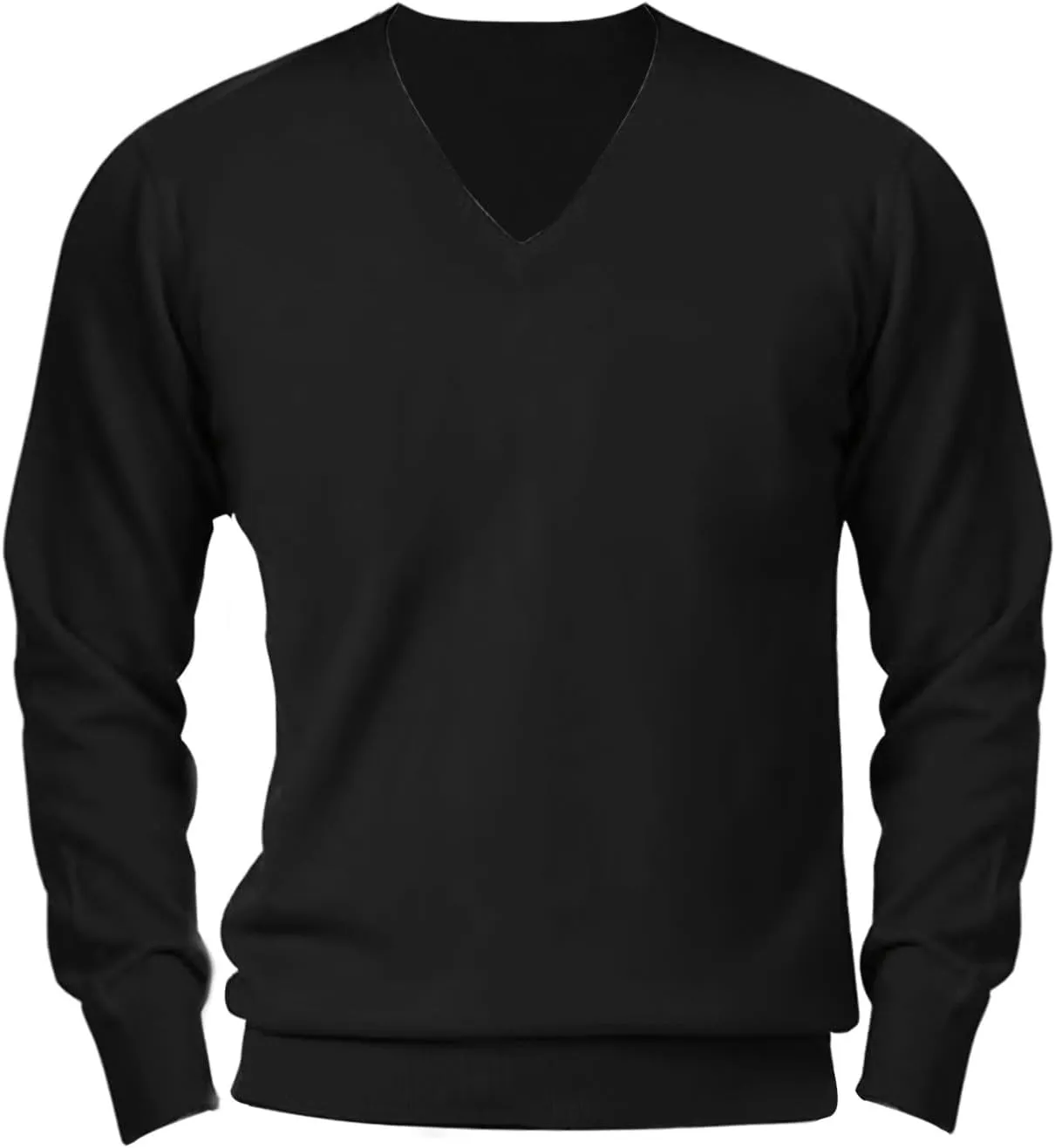 Men's V Neck Dress Sweater Lightweight Long-Sleeve Thermal Sweatshirt Soft Touch Slim Fit Fashion Pullover Sweater