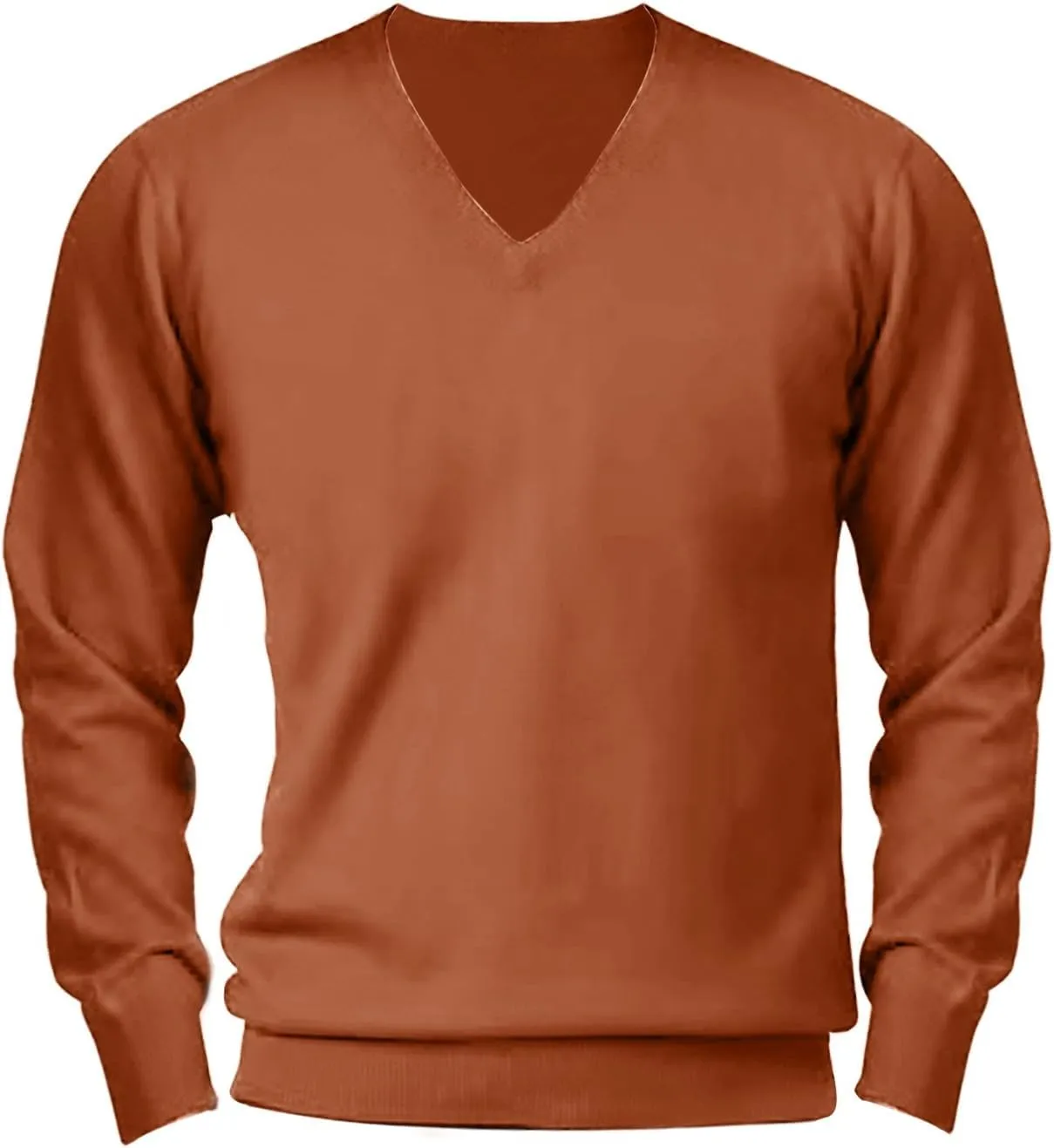 Men's V Neck Dress Sweater Lightweight Long-Sleeve Thermal Sweatshirt Soft Touch Slim Fit Fashion Pullover Sweater