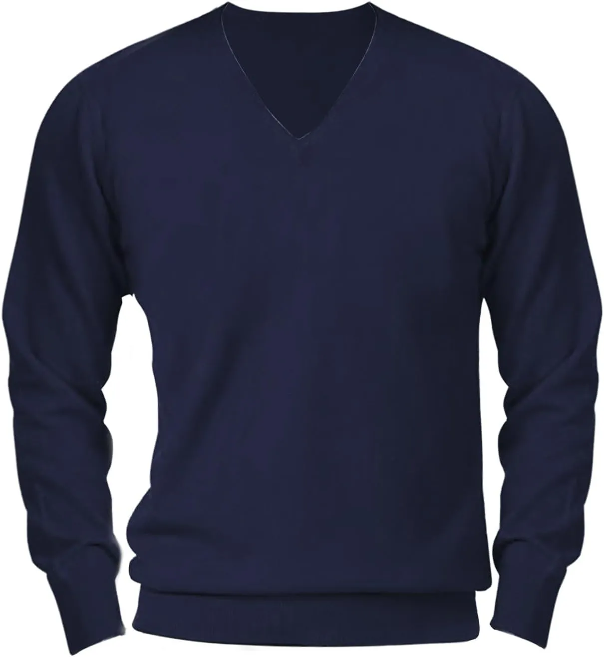 Men's V Neck Dress Sweater Lightweight Long-Sleeve Thermal Sweatshirt Soft Touch Slim Fit Fashion Pullover Sweater
