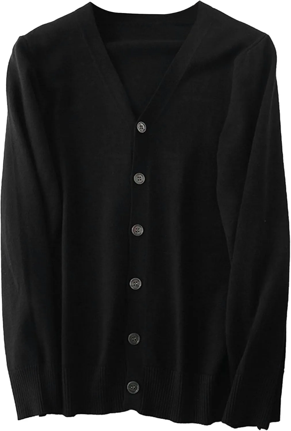 Men's V-Neck Soft Touch Cardigan Sweaters Long Sleeve Button Cozy Knit Cardigan Casual Lightweight Knitwear