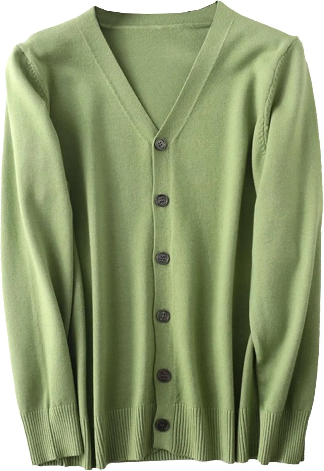 Men's V-Neck Soft Touch Cardigan Sweaters Long Sleeve Button Cozy Knit Cardigan Casual Lightweight Knitwear