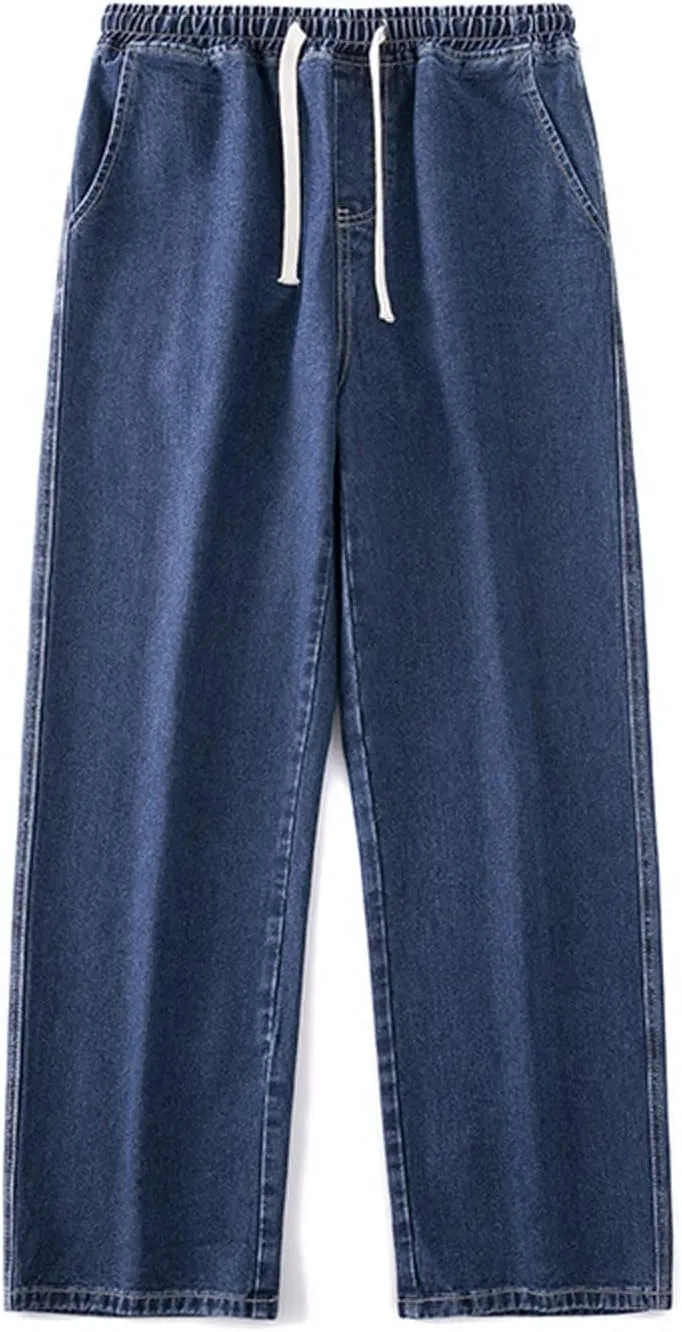 Mens Y2K Jeans Relaxed Fit Denim Trousers Fashion Hip Hop Streetwear Casual Tie Dye Loose Casual Pants Wide Leg Jeans