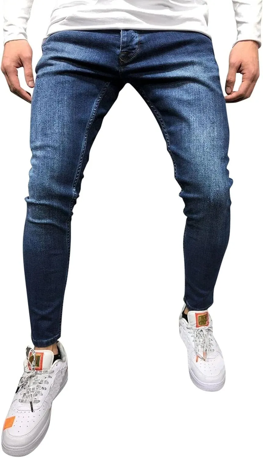 MIDOO Jeans for Men Relaxed Fit Big Tall Casual Straight Leg Jeans Trend Fashion Denim Pants Low Rise Skinny Jean Trousers