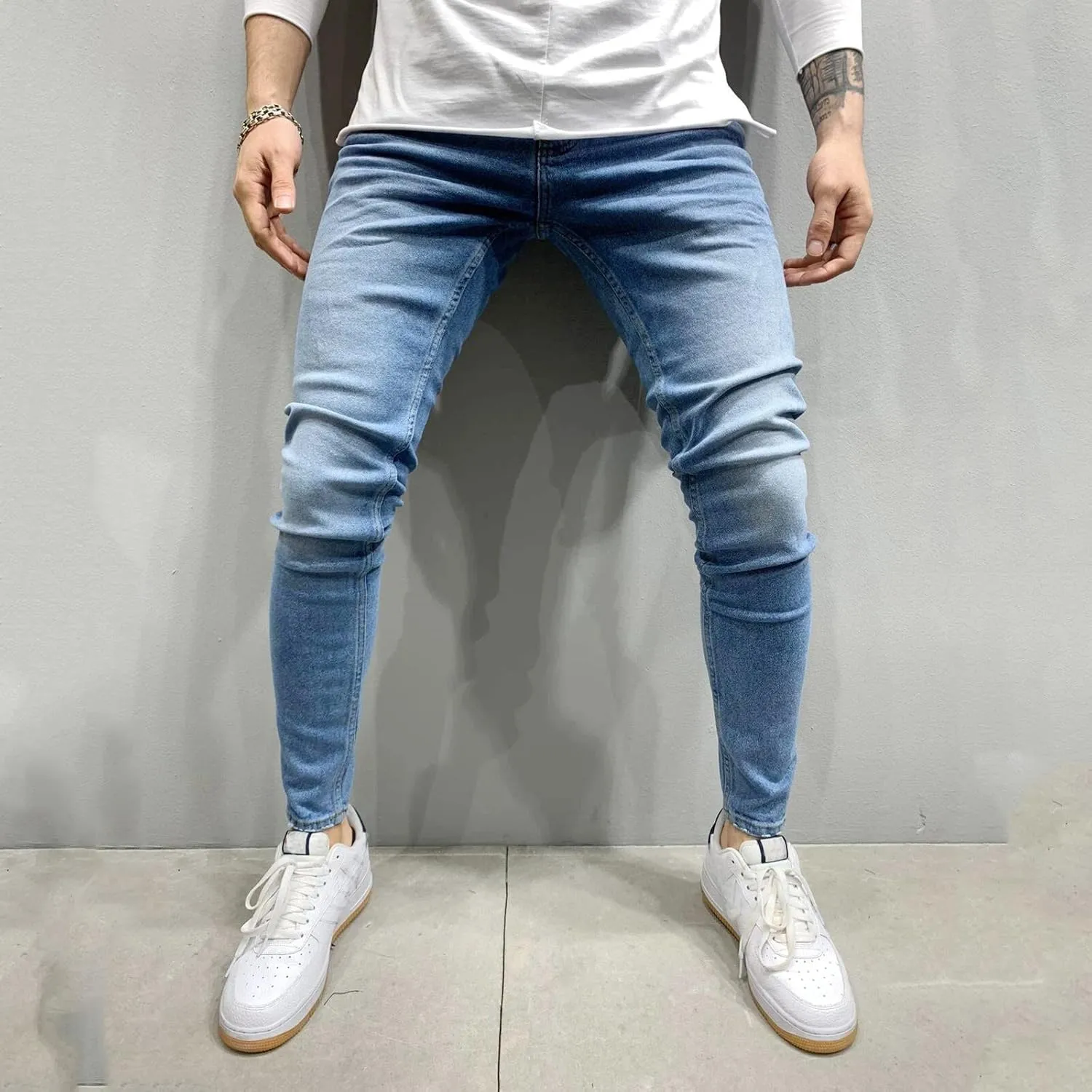 MIDOO Jeans for Men Relaxed Fit Big Tall Casual Straight Leg Jeans Trend Fashion Denim Pants Low Rise Skinny Jean Trousers