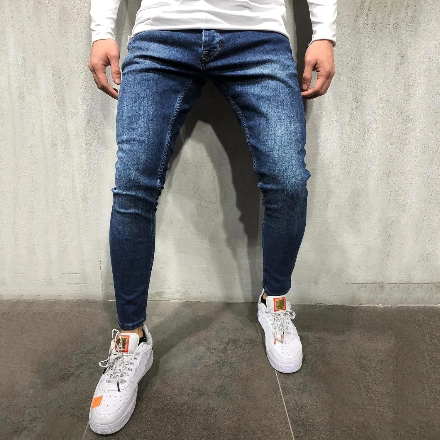 MIDOO Jeans for Men Relaxed Fit Big Tall Casual Straight Leg Jeans Trend Fashion Denim Pants Low Rise Skinny Jean Trousers