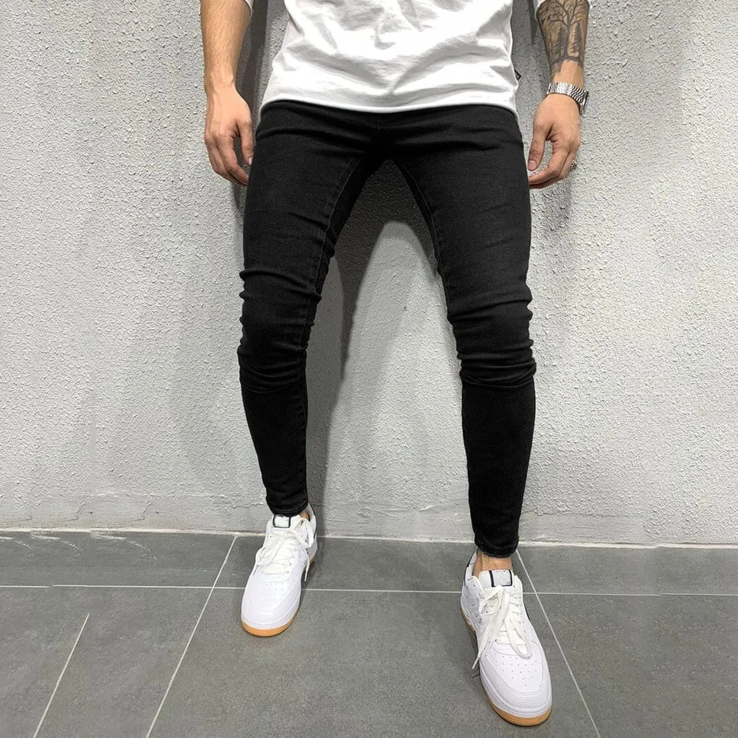 MIDOO Jeans for Men Relaxed Fit Big Tall Casual Straight Leg Jeans Trend Fashion Denim Pants Low Rise Skinny Jean Trousers