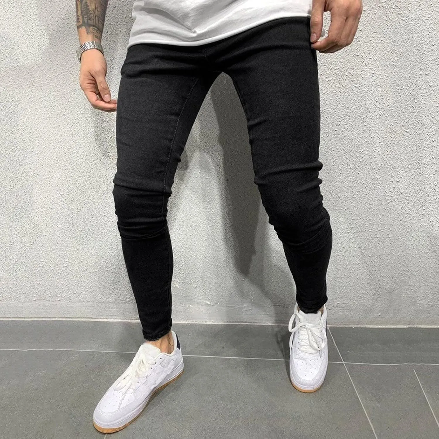 MIDOO Jeans for Men Relaxed Fit Big Tall Casual Straight Leg Jeans Trend Fashion Denim Pants Low Rise Skinny Jean Trousers