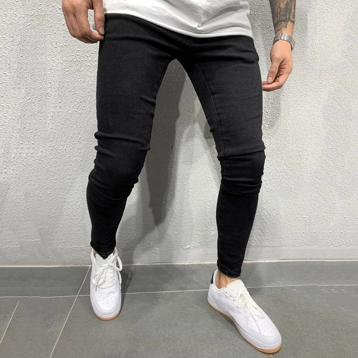 MIDOO Jeans for Men Relaxed Fit Big Tall Casual Straight Leg Jeans Trend Fashion Denim Pants Low Rise Skinny Jean Trousers