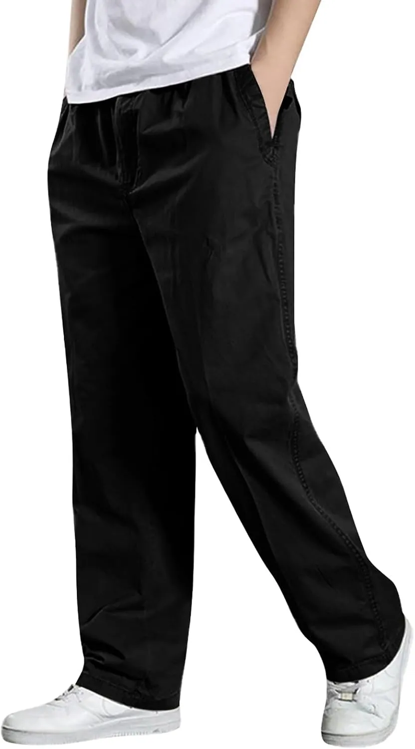 MIDOO Mens Cargo Pants Slim Fit Casual Loose Straight Sweatpants Outdoor Lightweight Work Hiking Pants Jogger Tousers