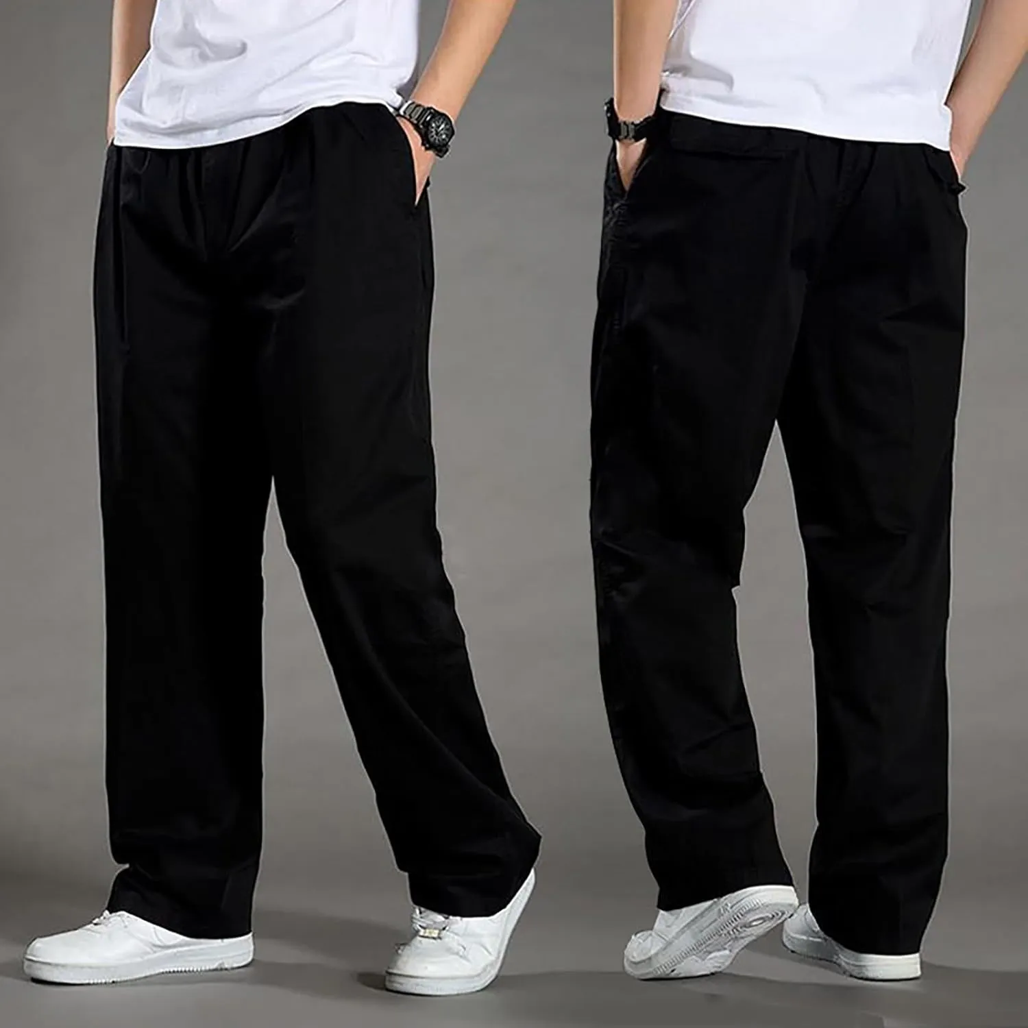 MIDOO Mens Cargo Pants Slim Fit Casual Loose Straight Sweatpants Outdoor Lightweight Work Hiking Pants Jogger Tousers