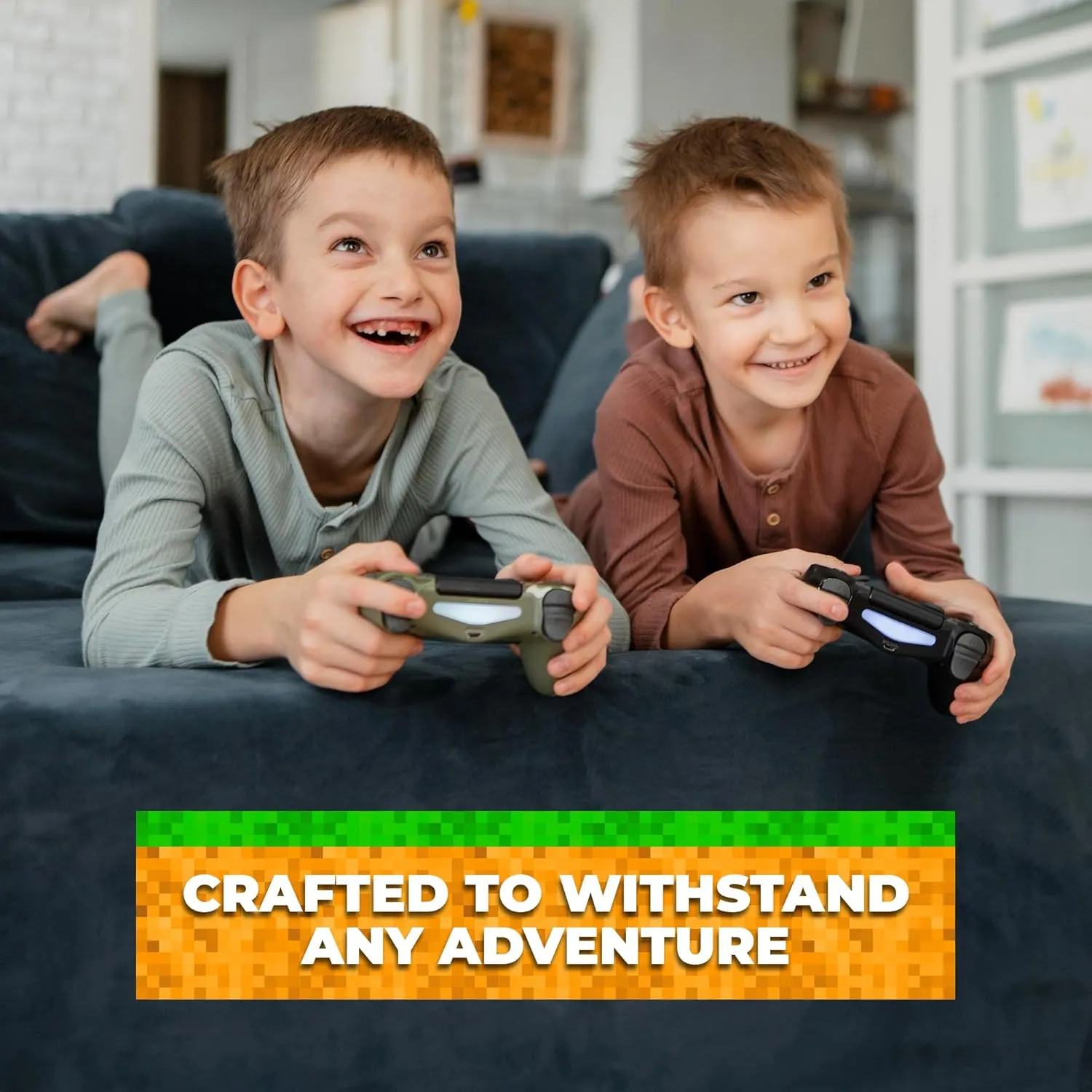 Minecraft Boys' 2-Piece Jogger Set – Lightweight Long Sleeve Sweatshirt & Pants Outfit
