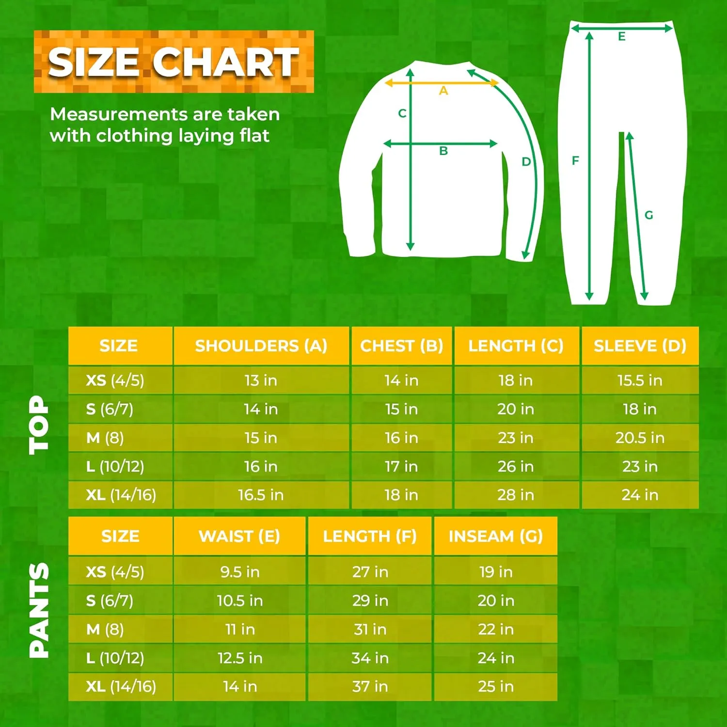 Minecraft Boys' 2-Piece Jogger Set – Lightweight Long Sleeve Sweatshirt & Pants Outfit