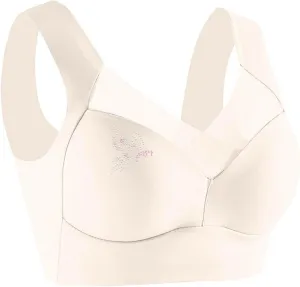 Minimizer Bras for Women with Mesh Rhinestone Lace Wireless Tank Bras Thin Breathable Side Support Active Bras 2025