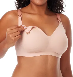 Momcozy Nursing Bras for Breastfeeding, 3.0 Jelly Strip Lift Support Maternity Bra, Seamless Soft Wirefree Pregnancy Bra
