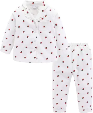 Mud Kingdom Boutique Girls Boys Pajamas Set Collared Long Sleeve Sleepwear