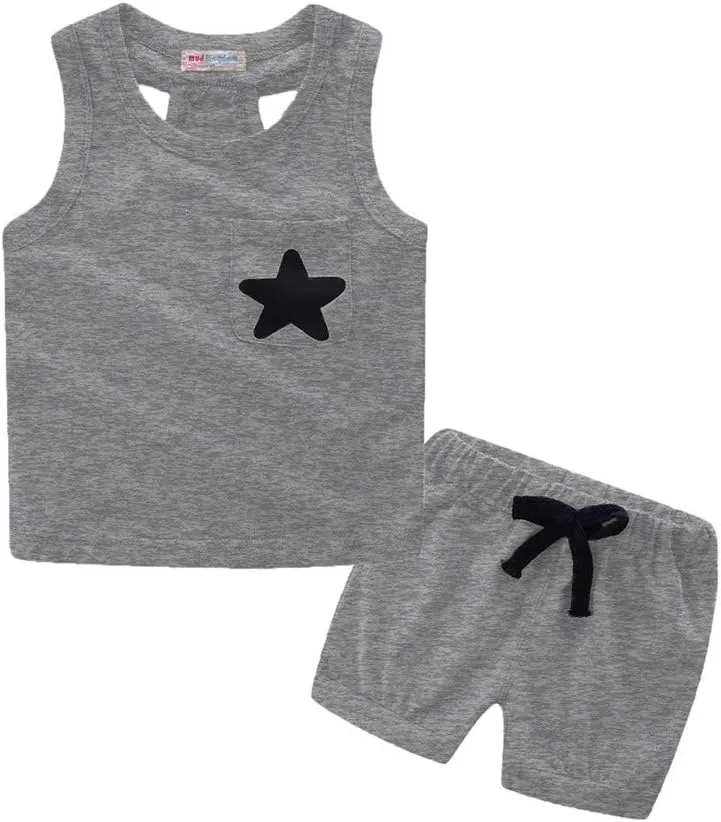 Mud Kingdom Little Girls Pajamas Set Sleeveless Cute Summer Sleepwear