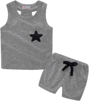 Mud Kingdom Little Girls Pajamas Set Sleeveless Cute Summer Sleepwear