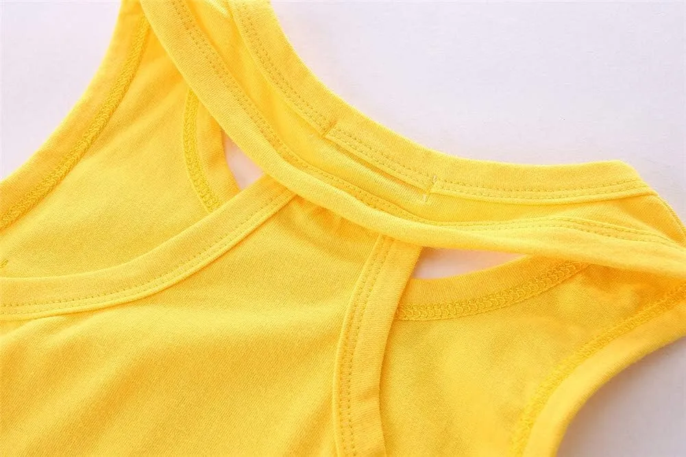 Mud Kingdom Little Girls Pajamas Set Sleeveless Cute Summer Sleepwear