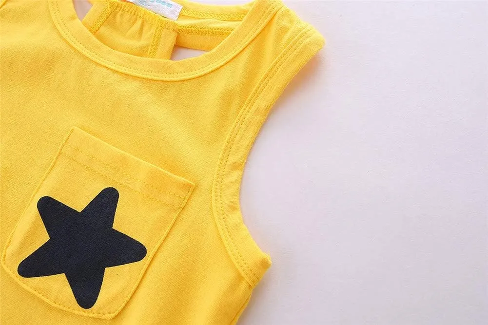 Mud Kingdom Little Girls Pajamas Set Sleeveless Cute Summer Sleepwear