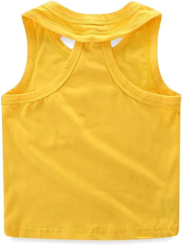 Mud Kingdom Little Girls Pajamas Set Sleeveless Cute Summer Sleepwear