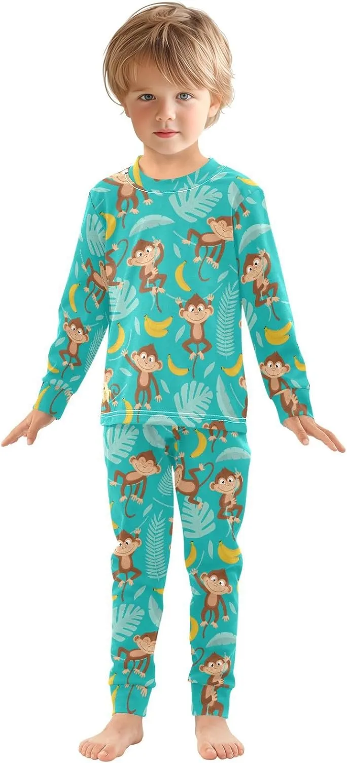 Ollabaky Pajama Set 2 Piece Pjs Set Cotton Sleepwear Long Sleeve Top with Bottom