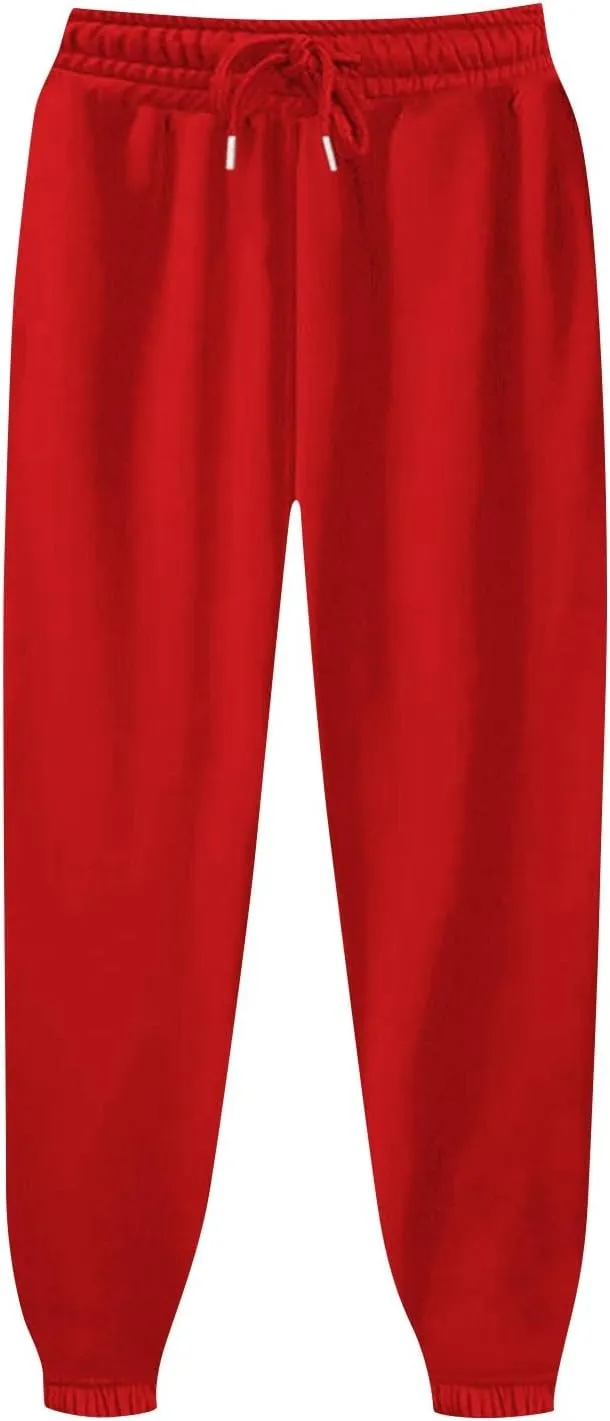 Oversized Active Sweatpants for Women Loose fit Drawstring Joggers with Pockets Lounge Pants for Yoga Workout Running