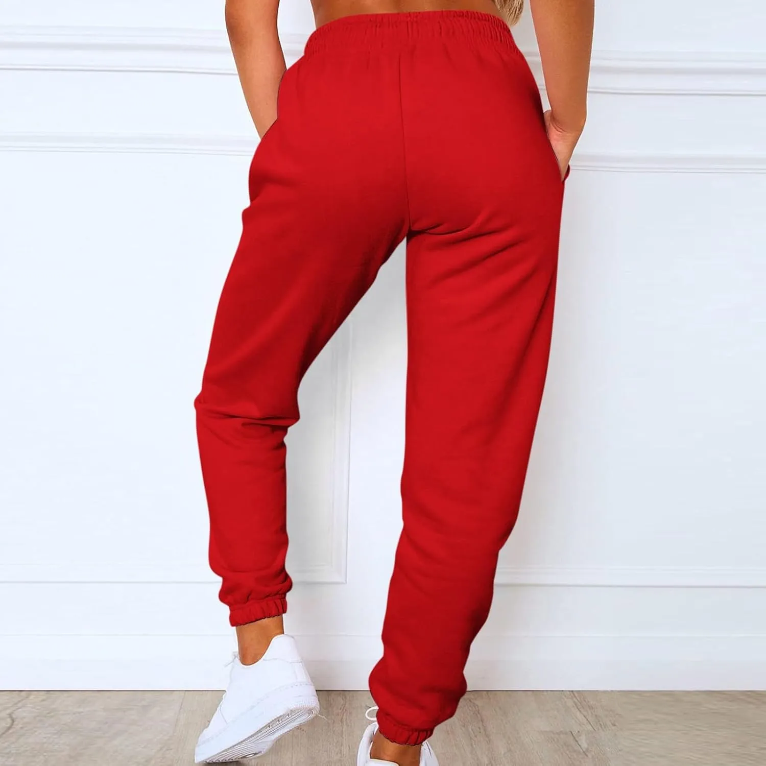 Oversized Active Sweatpants for Women Loose fit Drawstring Joggers with Pockets Lounge Pants for Yoga Workout Running