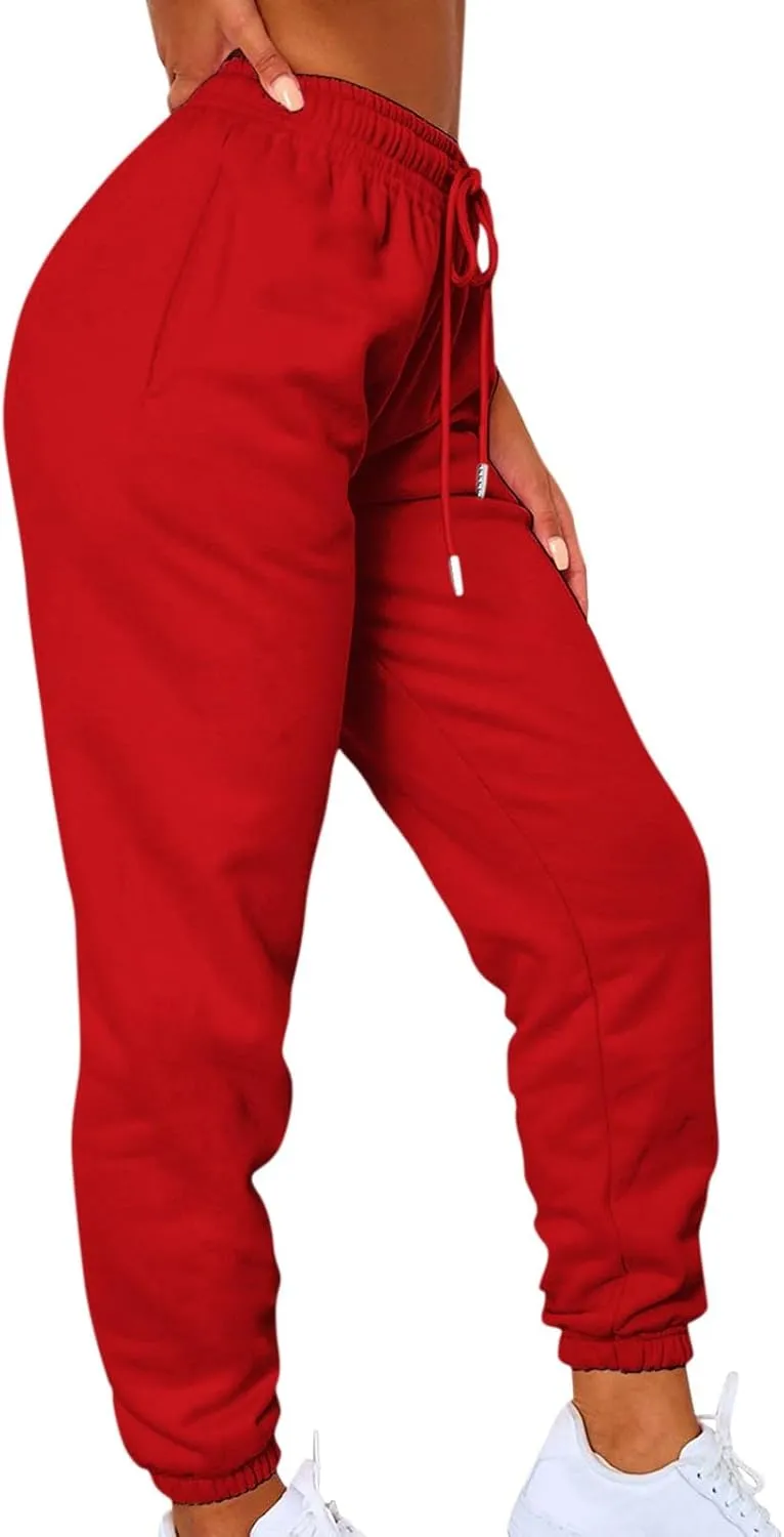 Oversized Active Sweatpants for Women Loose fit Drawstring Joggers with Pockets Lounge Pants for Yoga Workout Running