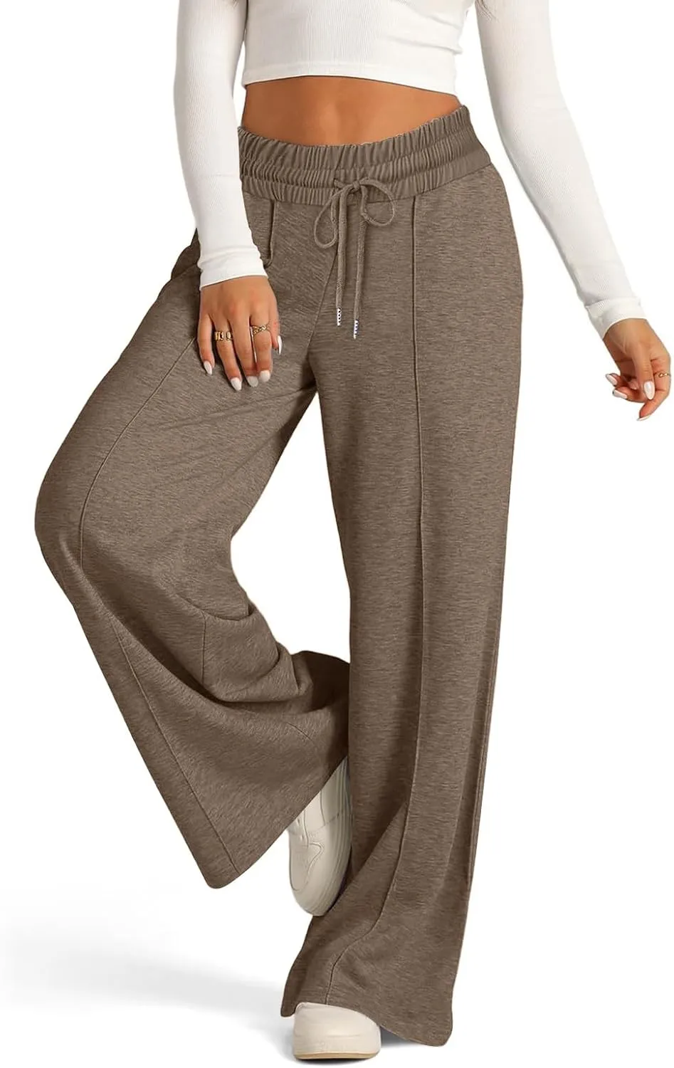 Oversized Sweatpants Women Baggy Lightweight Wide Leg Pants with Pockets Y2k High Waisted Flare Sweatpants Joggers