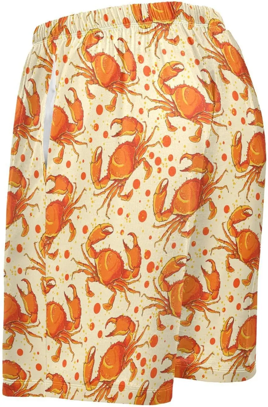 Pajama Shorts for Men Summer Pajama Pants with Pocket Pjs Bottoms Sleep Shorts Lounge Wear