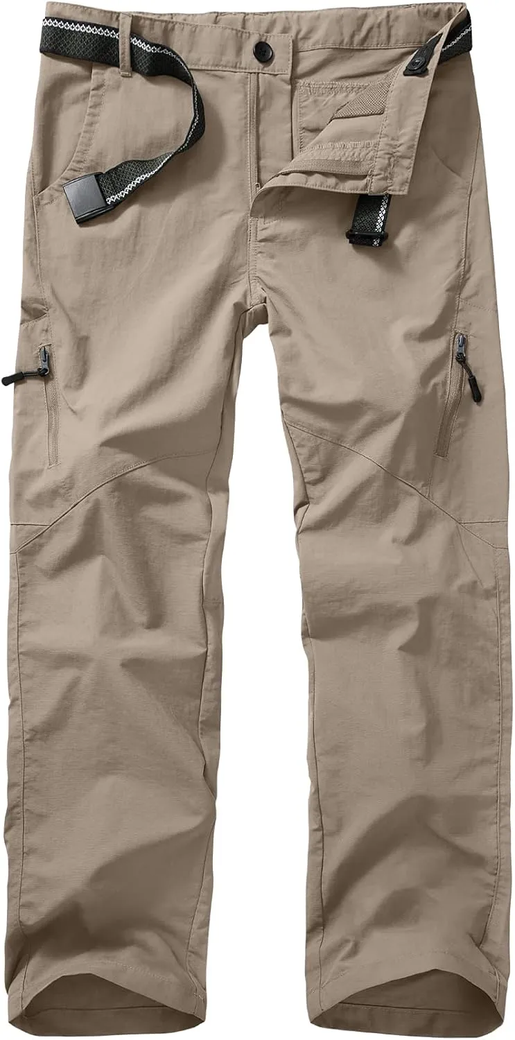 Pants for Boys Cargo Joggers Kids Quick Dry Hiking Lightweight Sweatpants