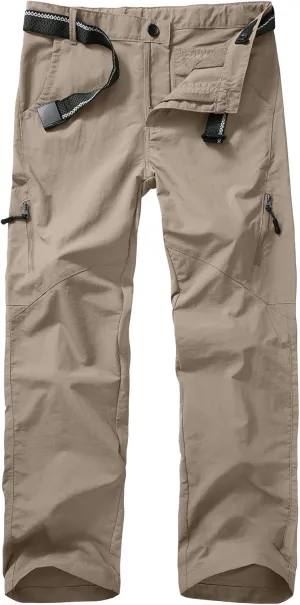 Pants for Boys Cargo Joggers Kids Quick Dry Hiking Lightweight Sweatpants