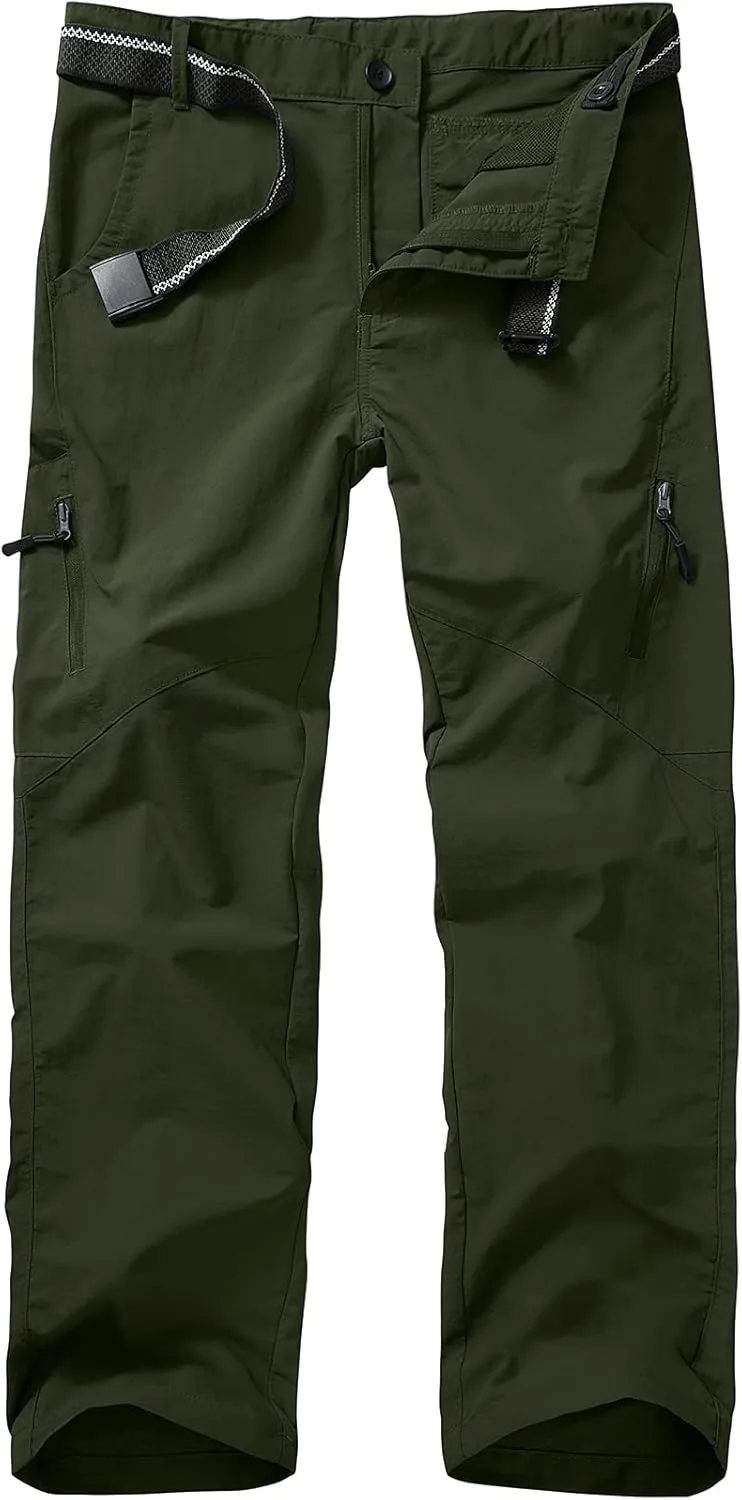 Pants for Boys Cargo Joggers Kids Quick Dry Hiking Lightweight Sweatpants