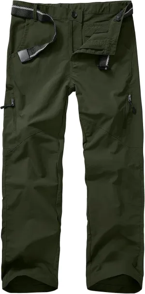 Pants for Boys Cargo Joggers Kids Quick Dry Hiking Lightweight Sweatpants