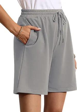 Quenteen Women's Athletic Shorts Jogger Sweat Casual Loose Bermuda Shorts (Available in Plus Size)
