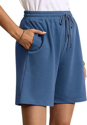 Quenteen Women's Athletic Shorts Jogger Sweat Casual Loose Bermuda Shorts (Available in Plus Size)